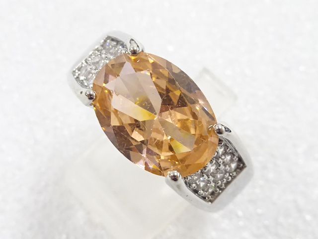 JAPANESE KIMONO / ANTIQUE COLORED STONE RING (SIZE 26)